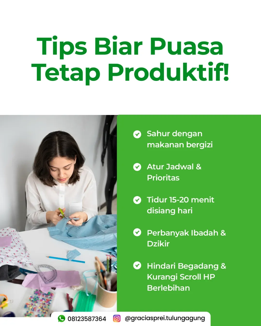 <p>Tips biar puasa tetap produktif dari yang perta